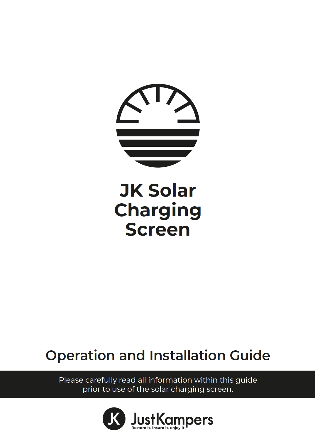 JK Solar Charging Screen Instruction Manual