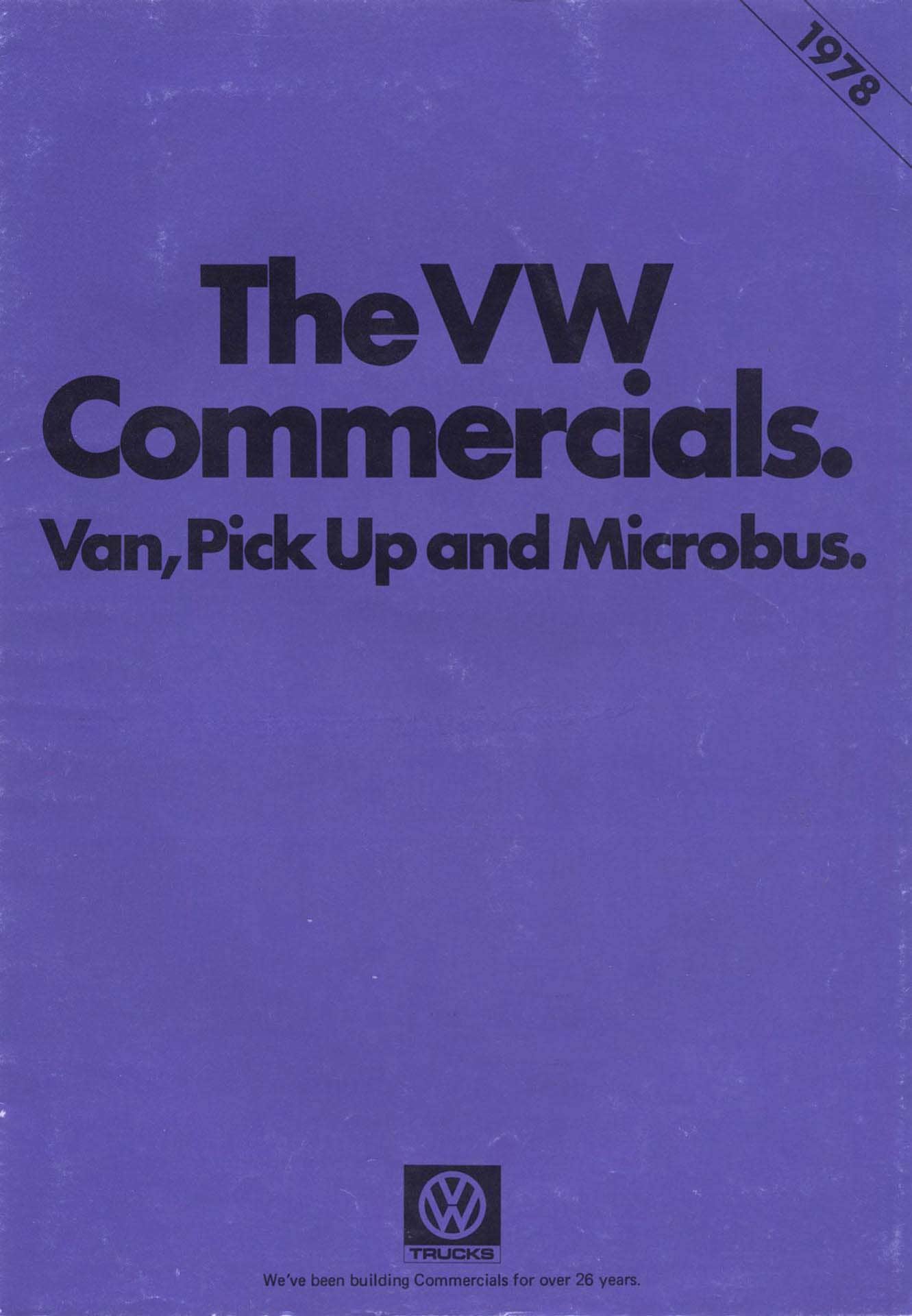 The VW Commercials. Van, Pick Up and Microbus. 