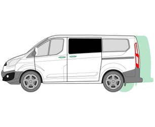 Curtains for Left Front Sliding Door Window Ford Transit Custom  RHD  from 2013