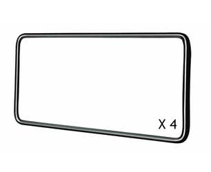 6 Part Window Seal Kit for Panel Van Conversions  T2 1968 to 1979   Chrome Insert  