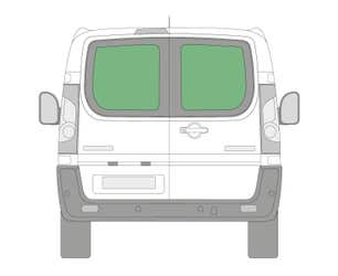 Rear Double Door Tinted Window Glass Kit Citroen Dispatch, Peugeot Expert and Fiat Scudo 2006-2016 and Toyota ProAce 2013-2016