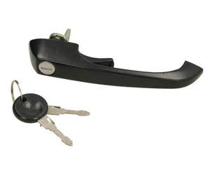 Cab Door Handle With 2 Keys  BLACK  Type 2 August 1969 to May 1979