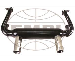 EMPI GT Two Tip Exhaust System Black With Chrome Tips