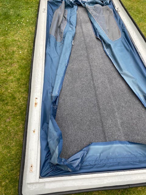 LWB Campervan Pop top roof in Silver from T5 Transporter 62 plate