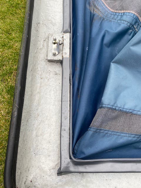 LWB Campervan Pop top roof in Silver from T5 Transporter 62 plate