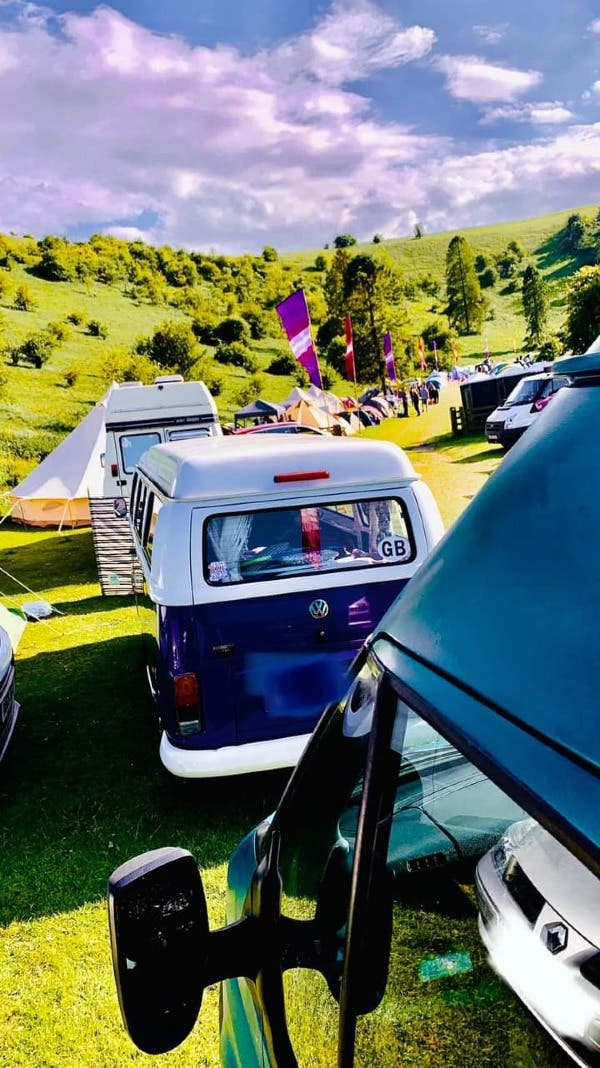 Lovely shiny purple 2010 Volkwager camper van