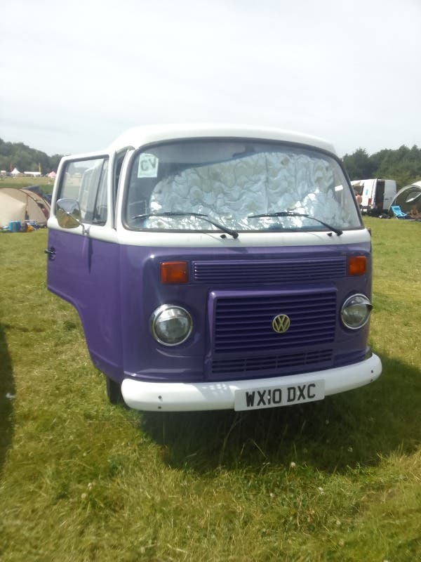 Lovely shiny purple 2010 Volkwager camper van