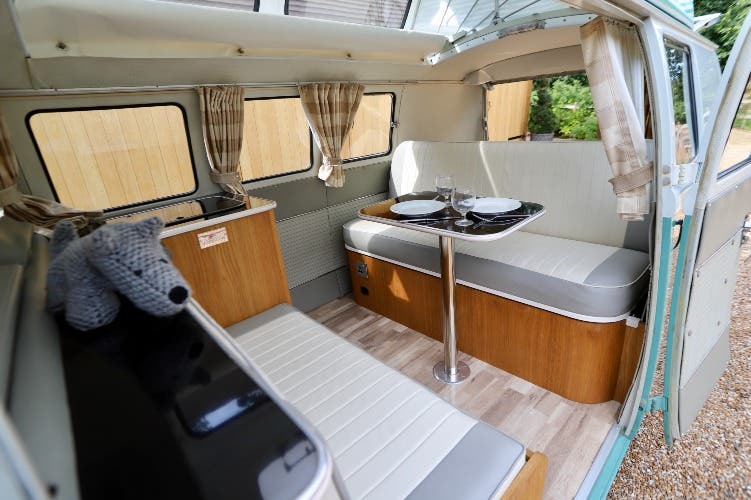 1964 VW Split Screen Camper Van. Factory German Built & UK Supplied in Right Hand Drive. Full Width Dormobile Pop Top Roof. Bare Metal Restoration Completed. Bespoke High End Interior.