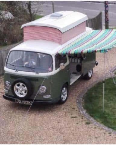 1971 T2 Early Bay VW Pop top campervan