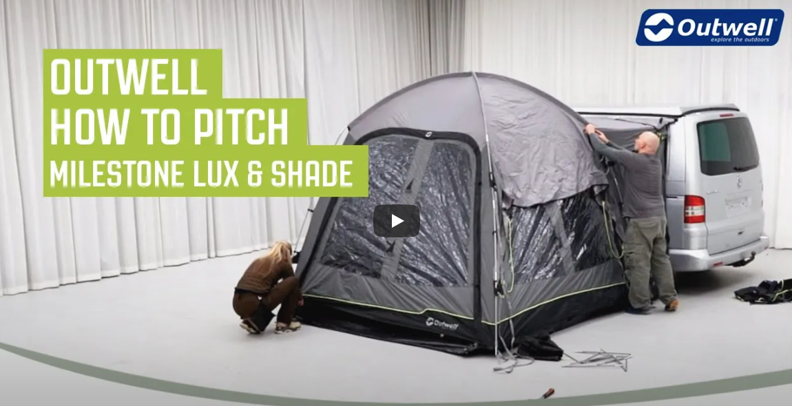 How to Pitch a Outwell Milestone Lux and Milestone Shade Awning