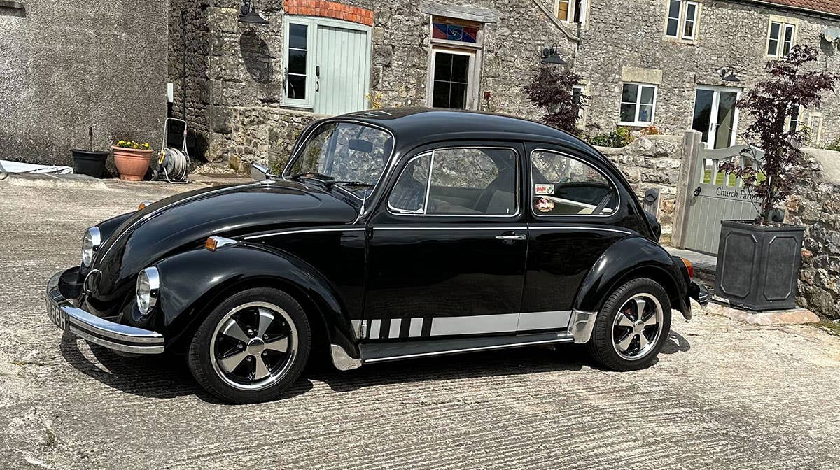 Lewis' new Beetle when he went to collect it