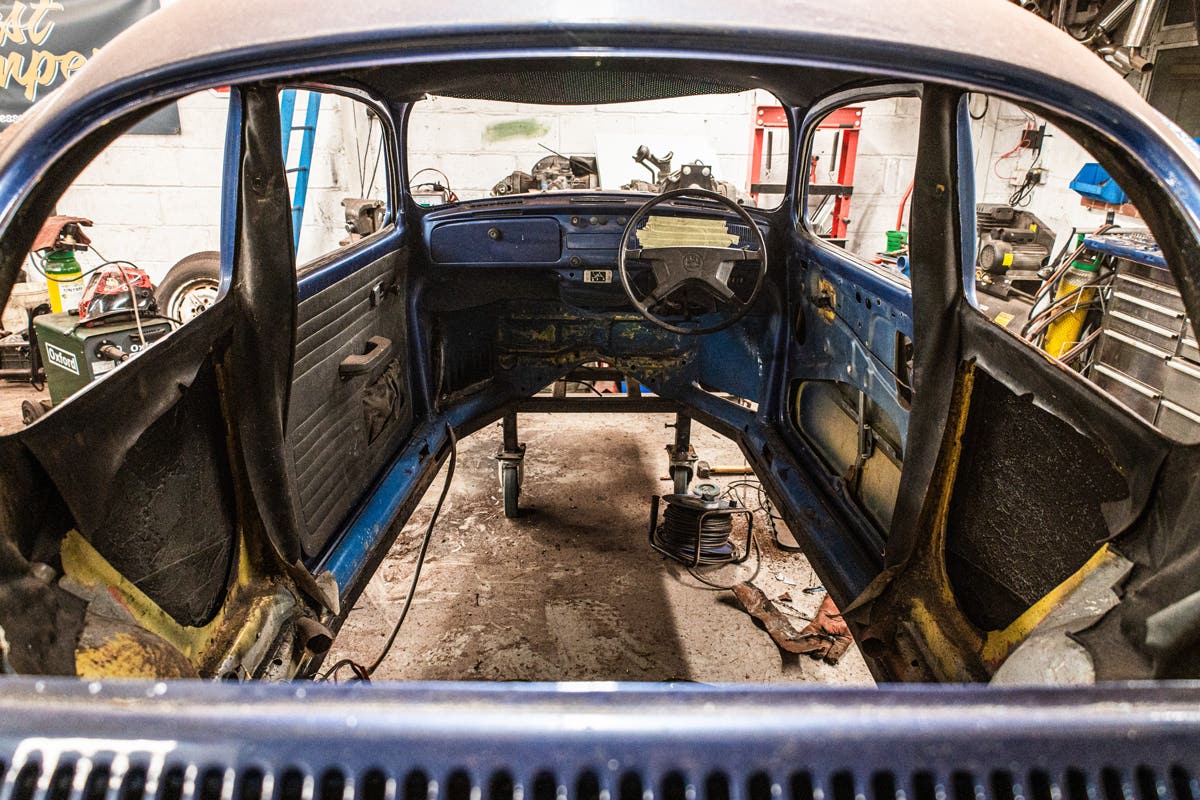 It'll be much easier to tidy up the interior and the body like this