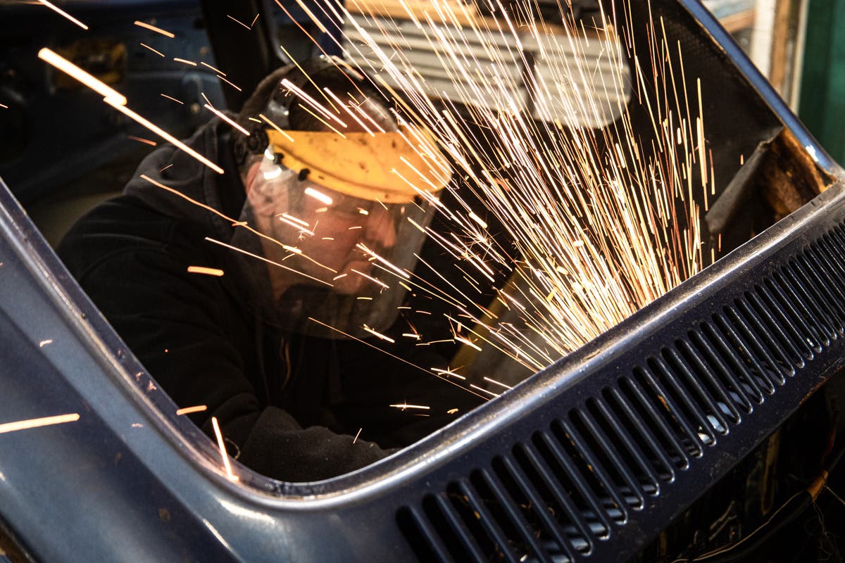 JK's Pete Dempsey, putting his decades of experience to work fixing up our Project Beetle