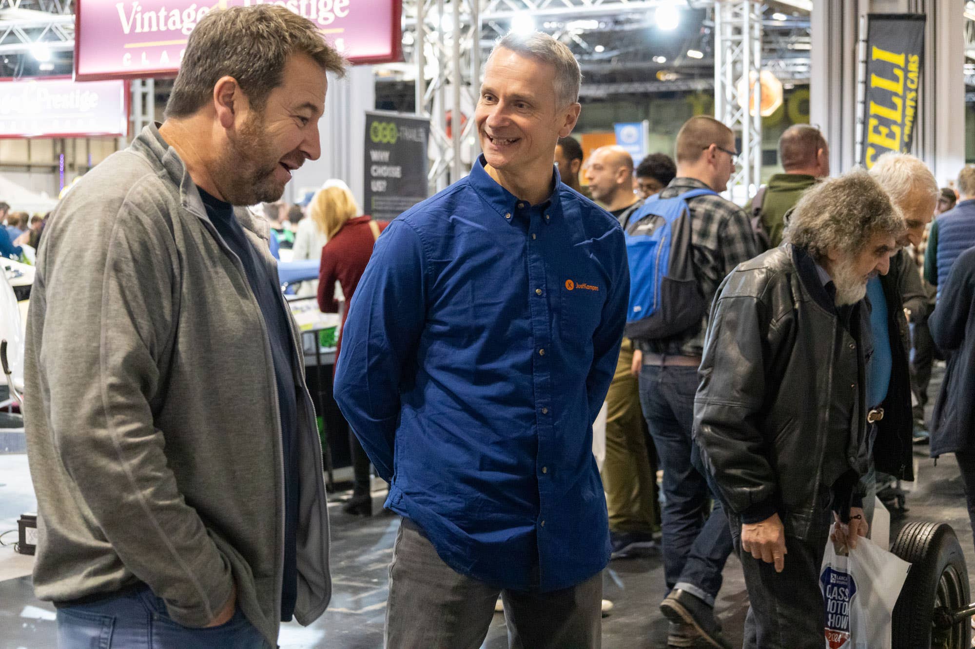 "Workshop" Mark, JK's resident mechanic, at the NEC Classic Motor Show