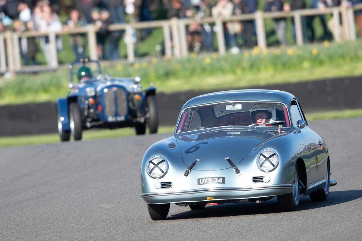 Denis Jenkinson’s 1955 Porsche 365 out on track