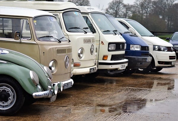 A selection of the team cars attending