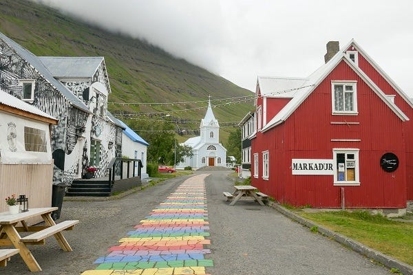 Colourful Icelandic village