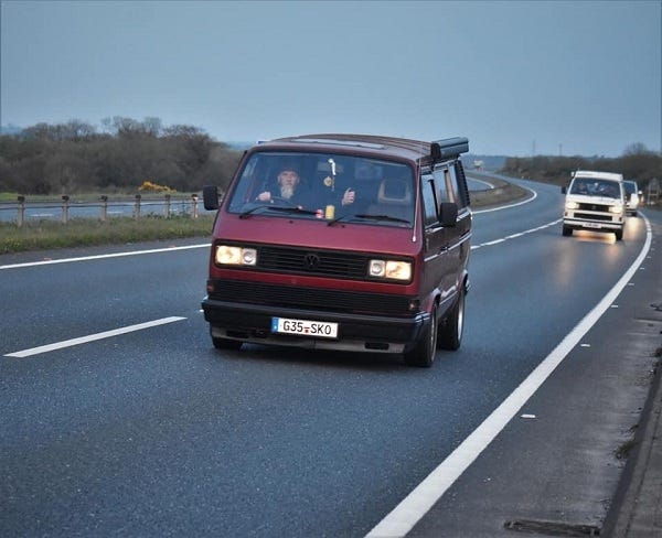 Weener's current love - his T25 on the LEJOG charity run